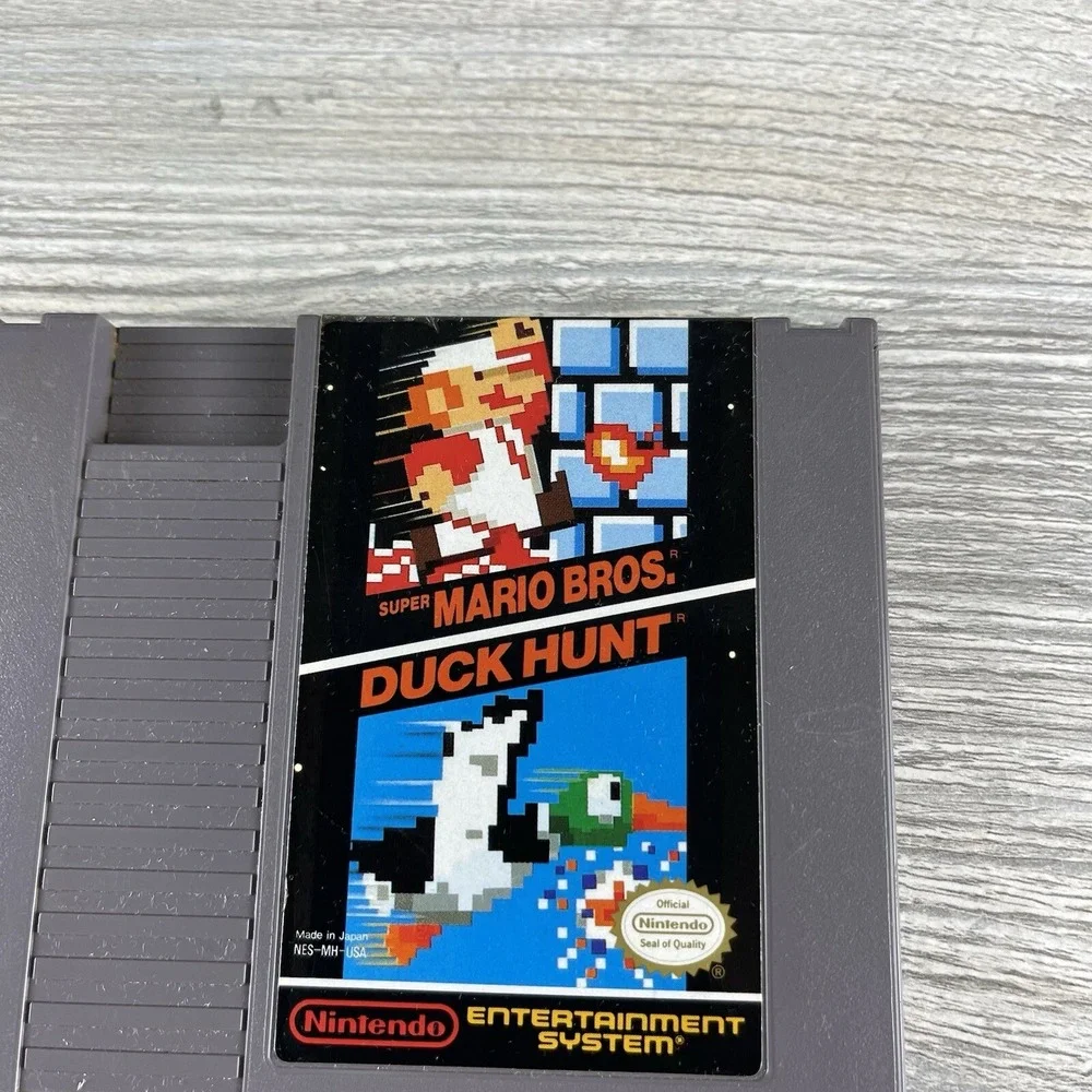 Super Mario Bros Duck Hunt Nintendo Cartridge Video Game NES Cart Tested 1985